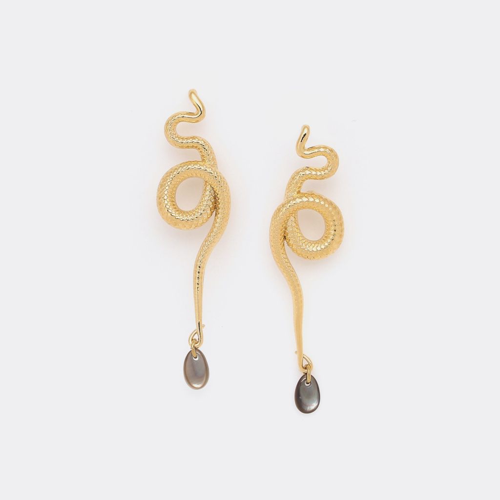 Ori Tao - Venin Snake Earrings Gold