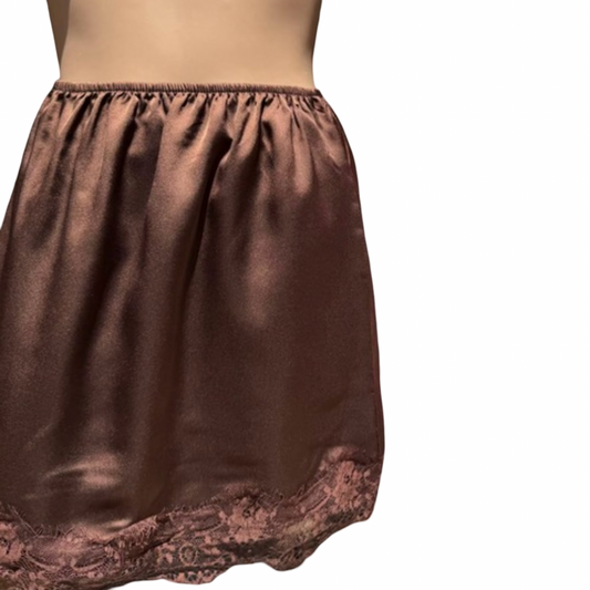 By Frankie Lace Mini Skirt Chocolate