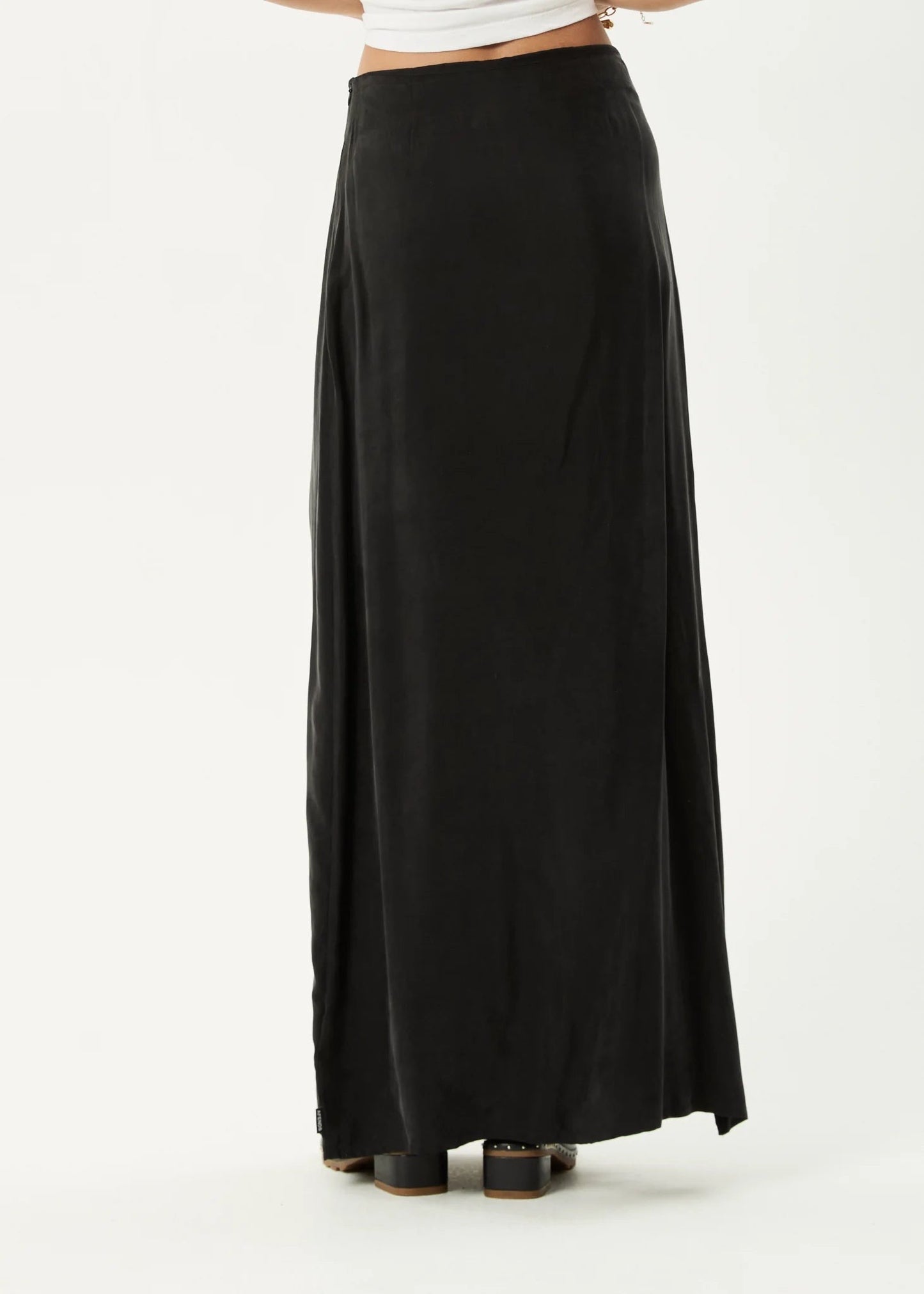 Grace Cupro Maxi Skirt Black