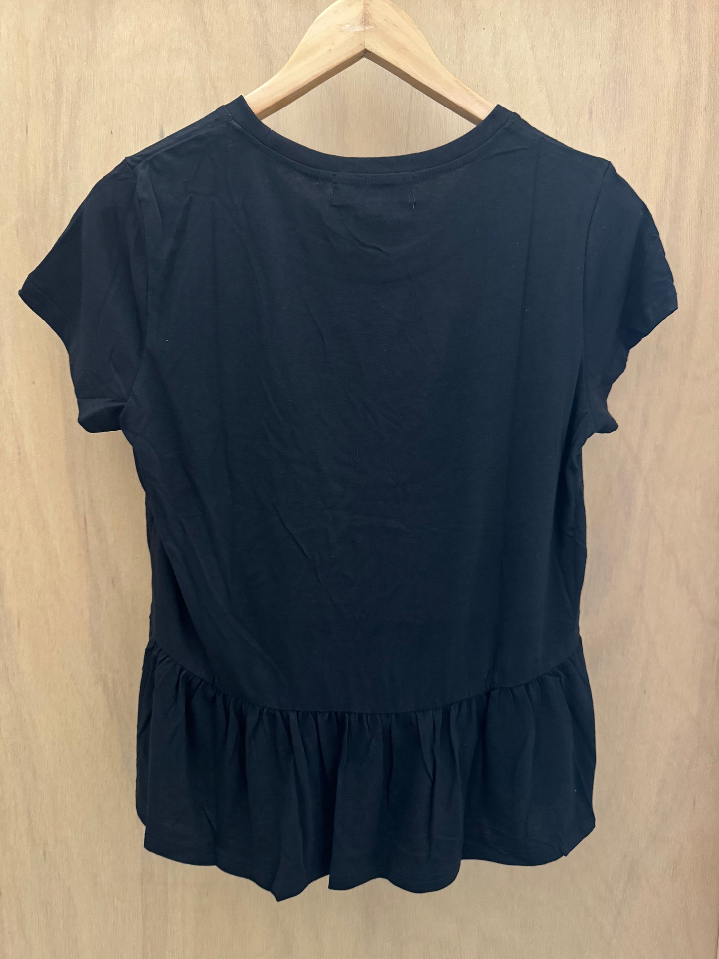 Madison Square Frill Tee Black