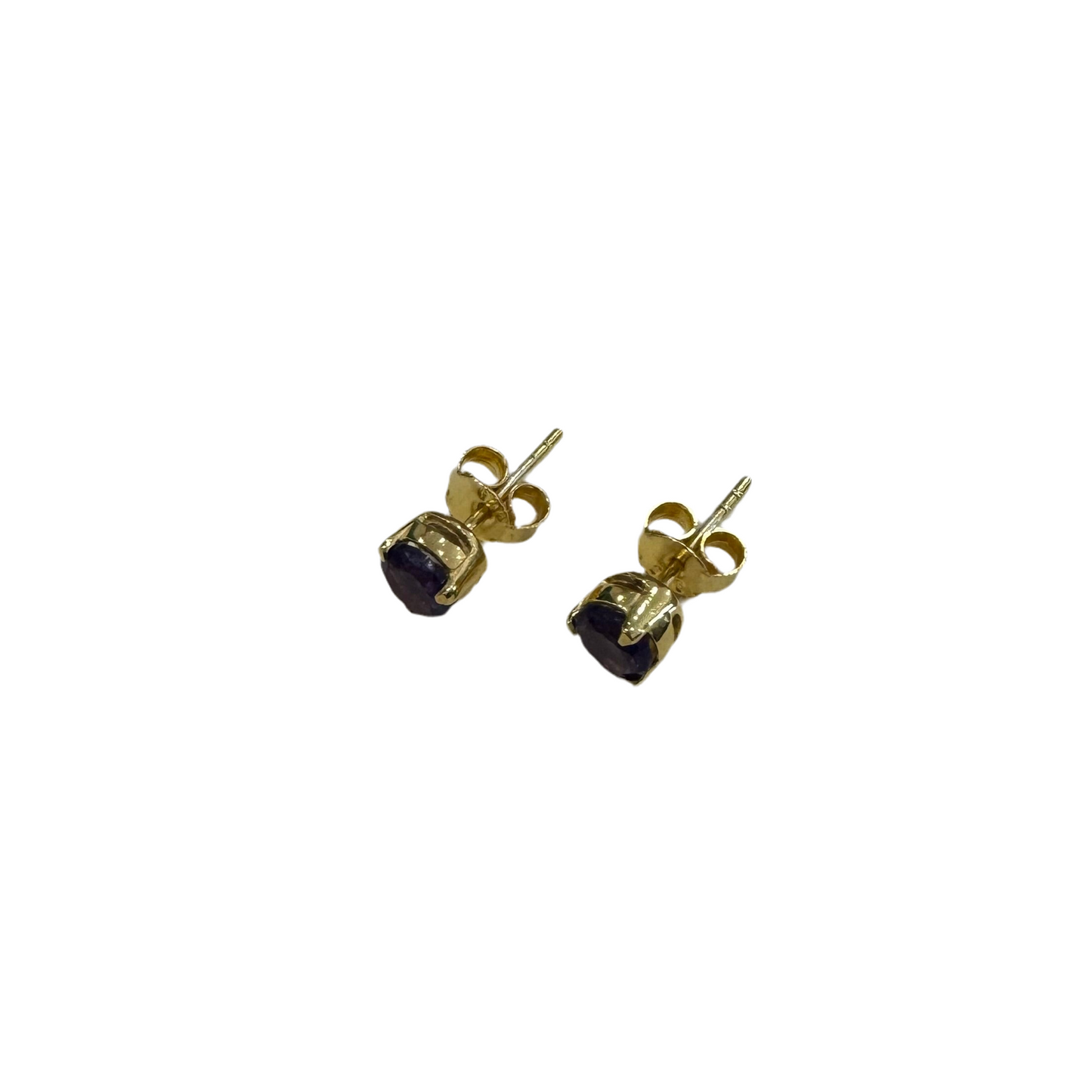 Aria Studs - Amethyst Gemstone Gold