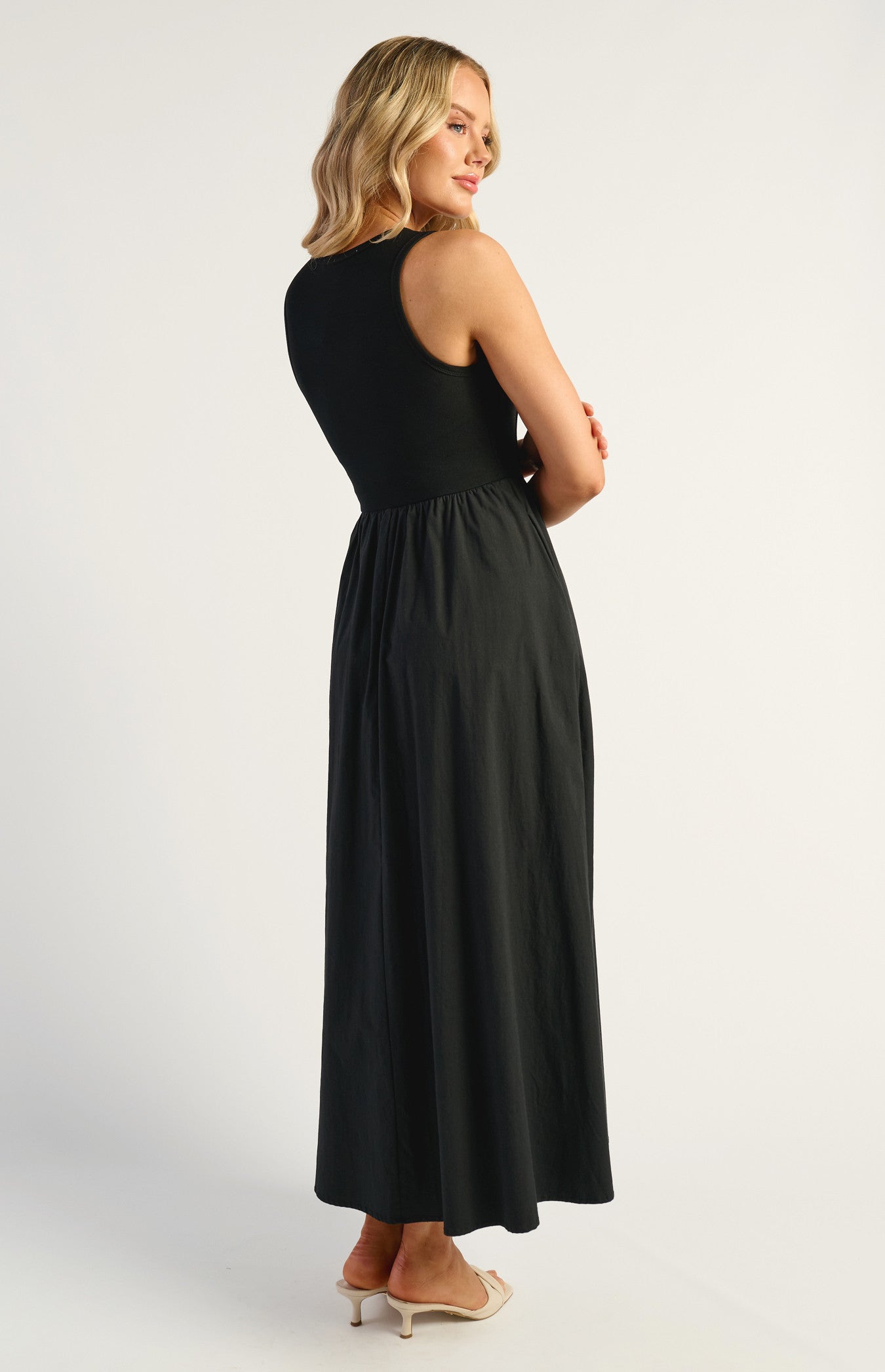 Monique Contrast Dress Black