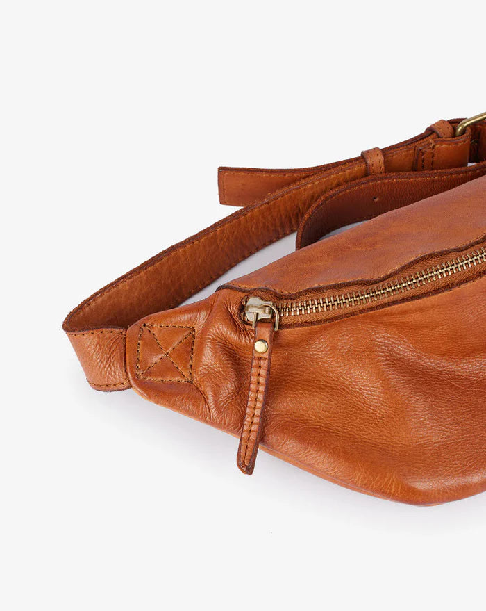 Beholder Leather Cali Saddle Tan Sling Bag