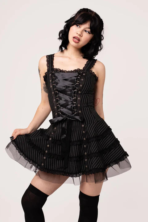 Harley Dress Pinstripe Black