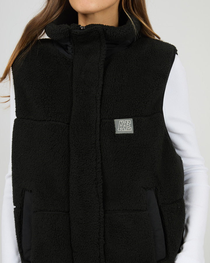 Cosy Club Teddy Vest Black